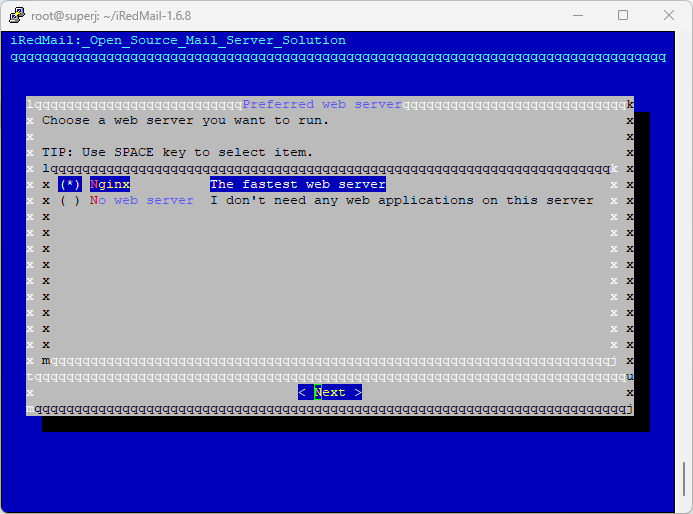 install nginx for iRedMail