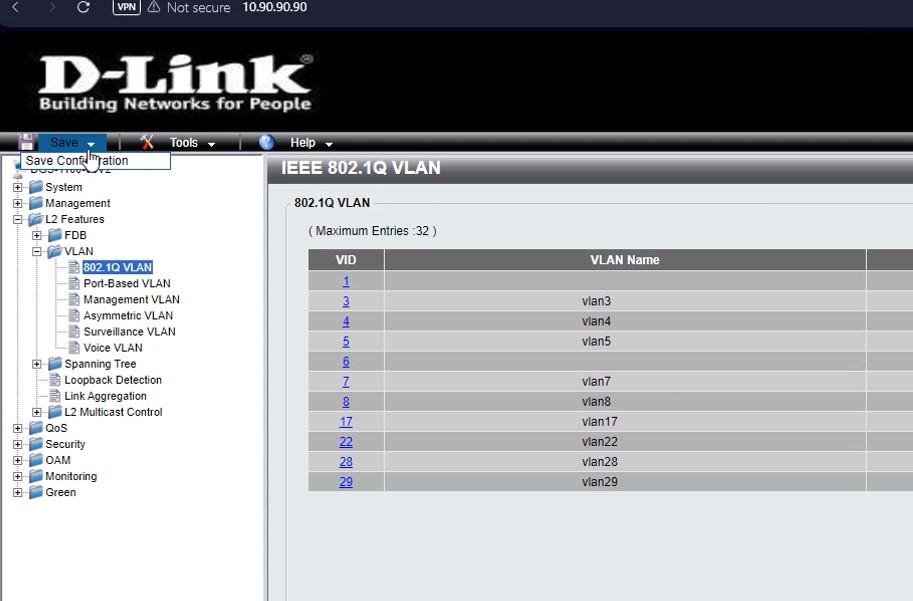 D-Link DGS-1100-08V2-5