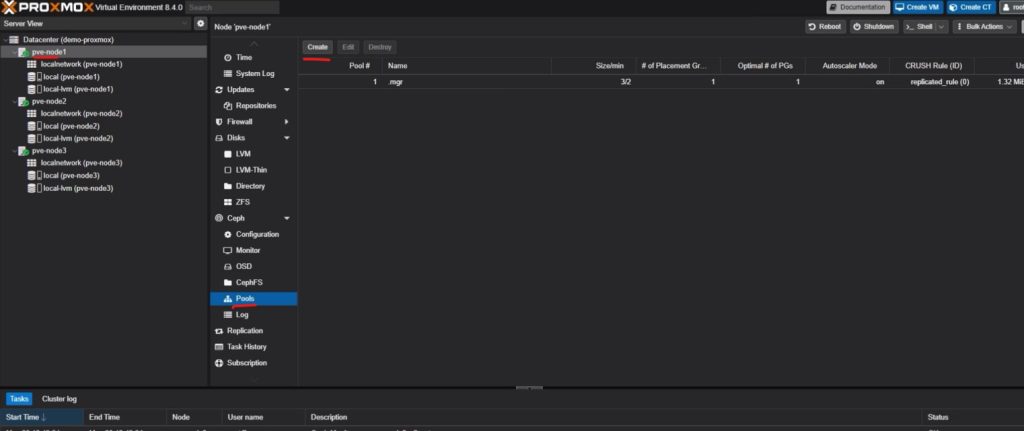 Ceph Pool-proxmox