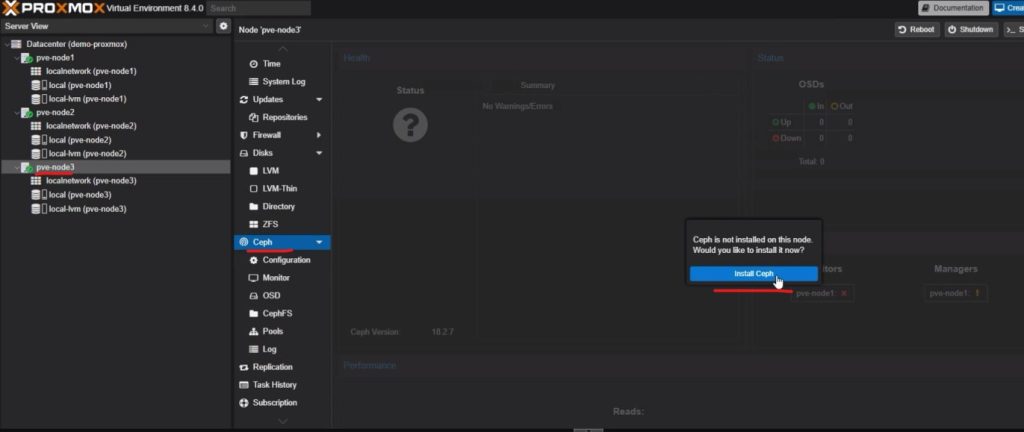 Ceph Storage-proxmox