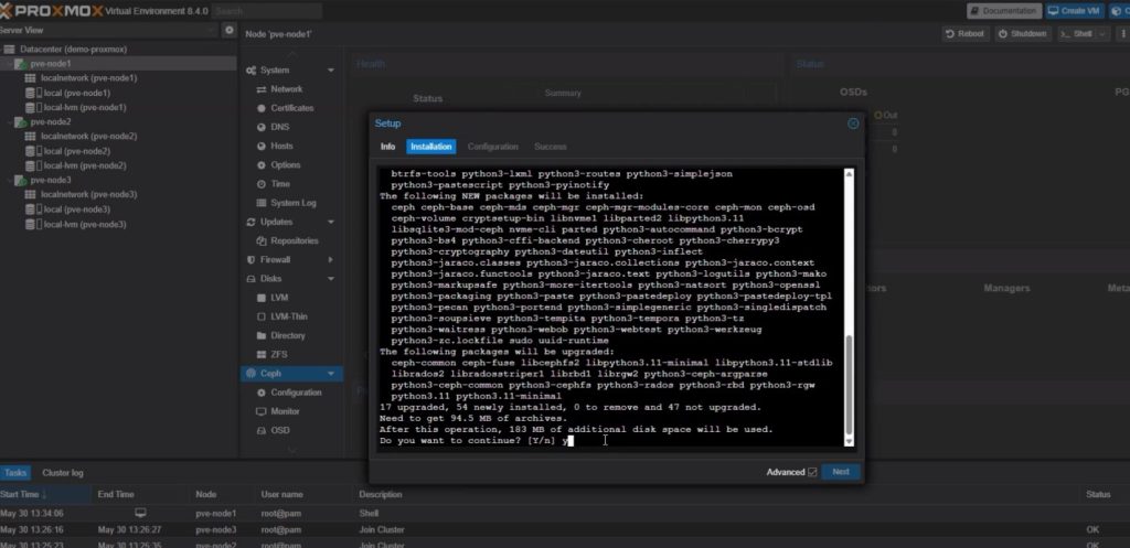 Ceph Storage-proxmox