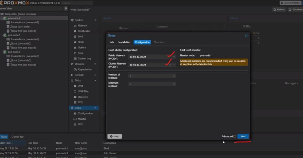 Ceph Storage-proxmox