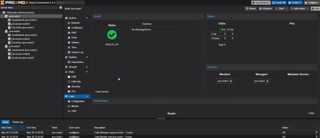 Ceph Storage-proxmox
