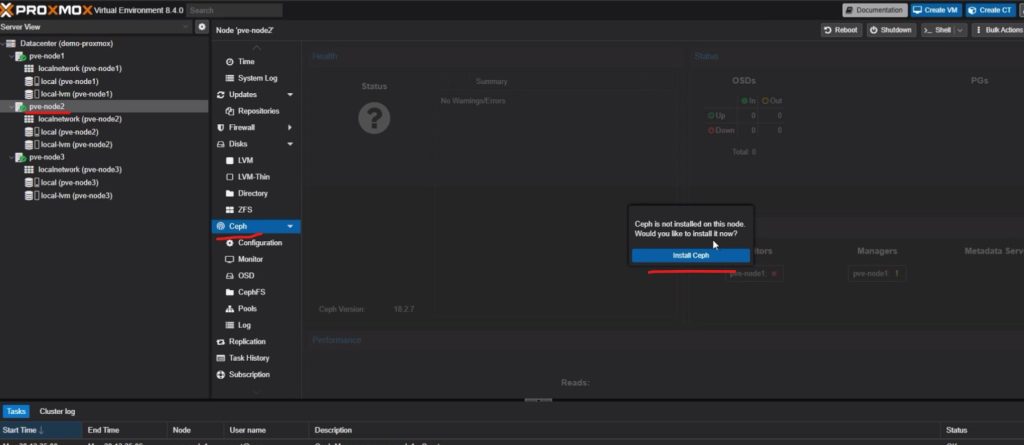 Ceph Storage-proxmox