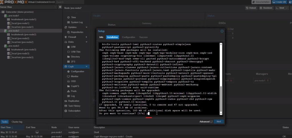 Ceph Storage-proxmox